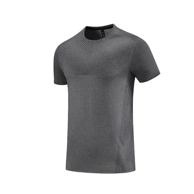 Men Sports Casual Ice Silk Quick-Drying Short Sleeve Crewneck T-Shirt