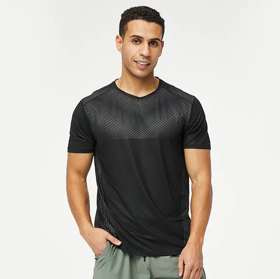 Men Sports Casual Ice Silk Quick-Drying Short Sleeve Crewneck T-Shirt