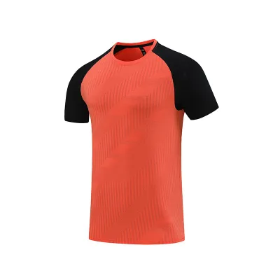 Men Fashion Casual Ice Silk Short-Sleeve Quick-Dry Sports T-Shirt for Hiking Running