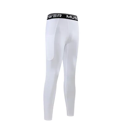 Men's Sports Running Pants Quick-Dry High Elastic Side Pocket Casual Tight Fit Long Pants