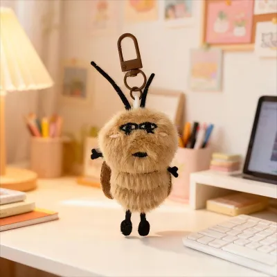Cute Plush Cockroach Bag Pendant Keychain Fashion Cartoon Keychain