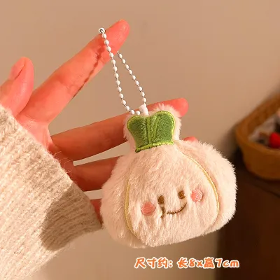Fashion Cute Plush Meatballs Cartoon Cooking Pendant Backpack Keychain