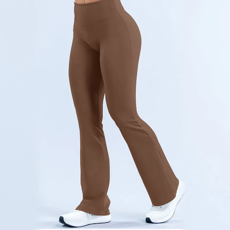 Women Casual Solid Color Sports Pants Nylon Spandex