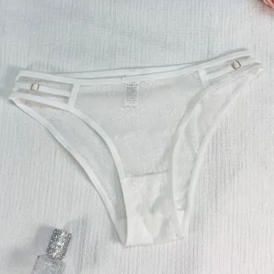 Women Fashion Sexy Solid Color Lace Buckle Breathable Adjustable Underwear