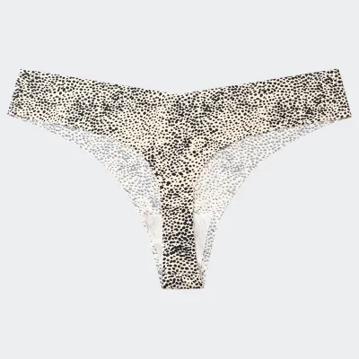 Women Fashion Sexy Zebra Printed Seamless Low Waist Thong