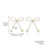 E2404-7 Imitation Pearl Gold Beads Beaded Bow