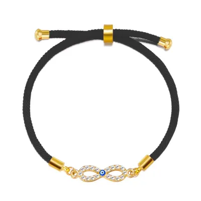 Women's Fashion Evil Blue Eyes Alloy Oil Drop Adjustable Bracelet