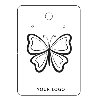 7x10cm Butterfly Printed Jewelry Card 1000pcs Pack