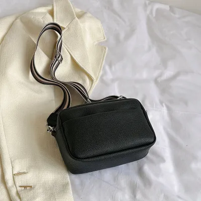 Women Fashion Casual Solid Color Small Square PU Crossbody Bag