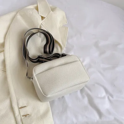 Women Fashion Casual Solid Color Small Square PU Crossbody Bag