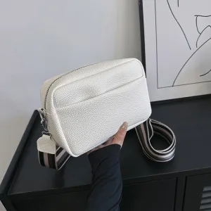 Women Fashion Casual Solid Color Small Square PU Crossbody Bag
