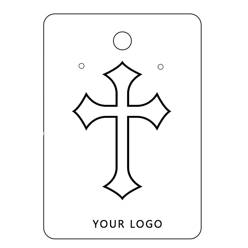 Cross Printed 7x10cm Jewelry Card 1000pcs-Pack
