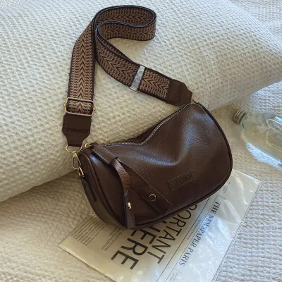 Women Fashion Retro Simple Solid Color Small Square Crossbody Bag