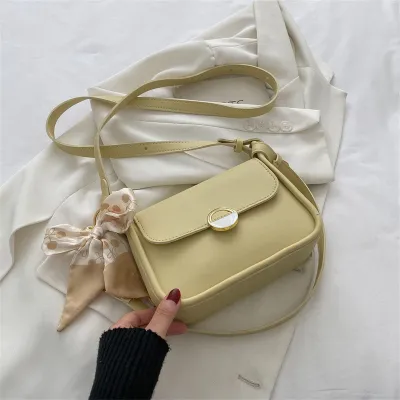 Women Casual Solid Color Chain Small Square Crossbody Bag