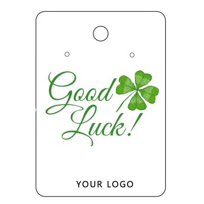 Green Clover Printed 7x10cm Jewelry Card 1000pcs-Pack