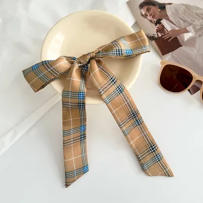Women Fashion Printed Ribbon Tie-Up Bag Scarf
