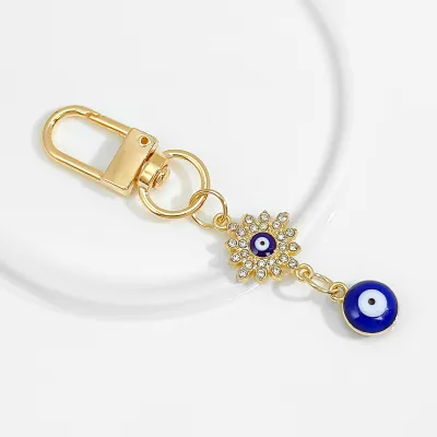 Women's Fashion Evil Eye Tassel Bag Pendant Keychain Jewelry