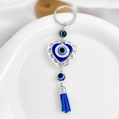 Women's Fashion Evil Eye Tassel Bag Pendant Keychain Jewelry