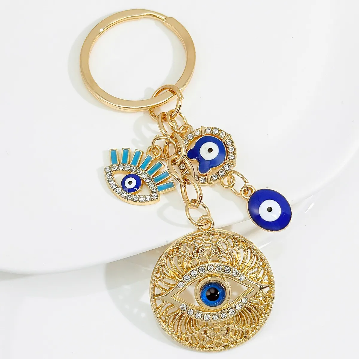 Women's Fashion Evil Eye Tassel Bag Pendant Keychain Jewelry