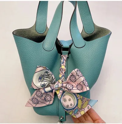 Women Fashion Printed Polyester Silk Ribbon Decorative Bag Scarf Long Scarf 90cm X 5cm