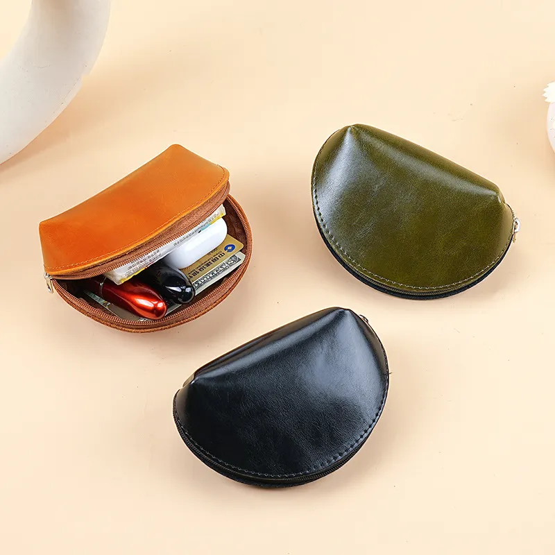 Fashion Solid Color Mini Multi-Functional PU Coin Wallets