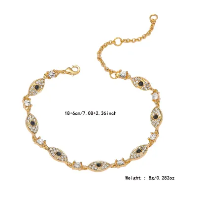 Women Fashion Zircon Evil Eye Bracelet Jewelry