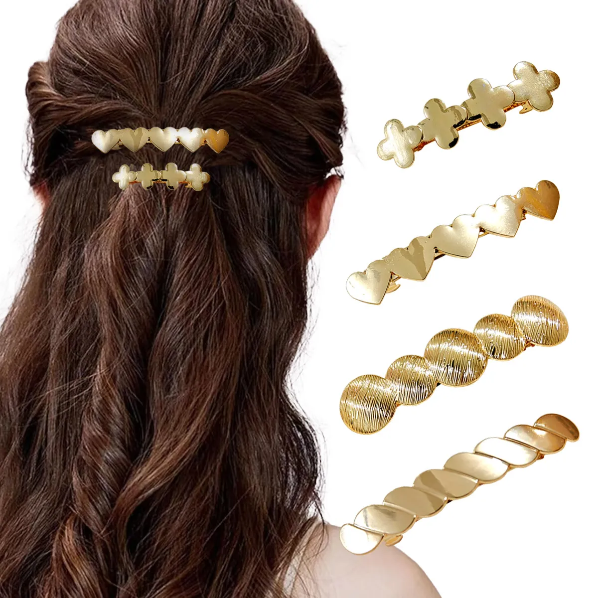Women's Fashion Geometric Alloy Spring Hair Clip
