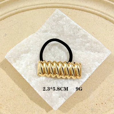 Women Fashion Punk Geometric Metal Hairband High Elasticity Hairpin