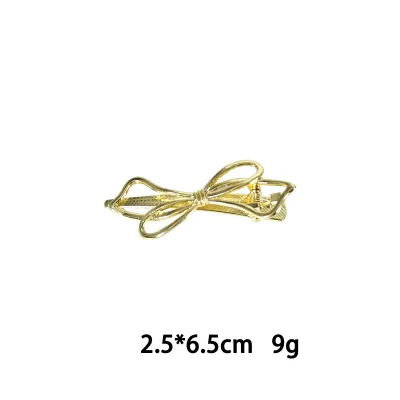 Women Fashion Alloy Love Bowknot Duckbill Hairpin