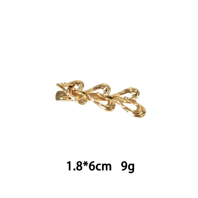 Women Fashion Alloy Love Bowknot Duckbill Hairpin