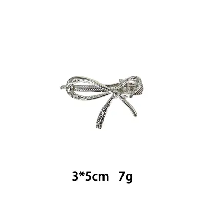 Women Fashion Alloy Love Bowknot Duckbill Hairpin