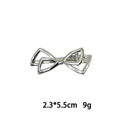 Women Fashion Alloy Love Bowknot Duckbill Hairpin