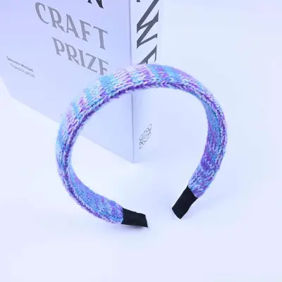 Women Fashion Knitted Wide-Brimmed Cartoon Headband Plastic