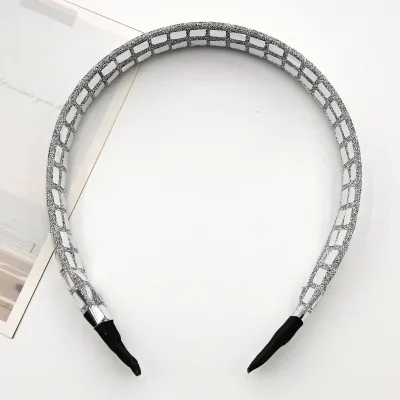 Women Fashion Square Sequin Fabric Headband