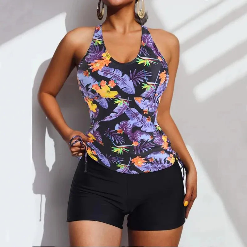 Women Fashion Printed Tankini Swimsuit