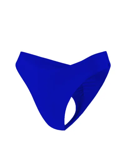 Women Fashion Solid Color Nylon Bikini Swim Bottom