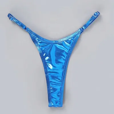 Women Sexy Solid Color Bright Bikini Bottom