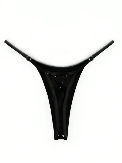 Women Sexy Solid Color Bright Bikini Bottom
