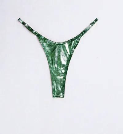 Women Sexy Solid Color Bright Bikini Bottom