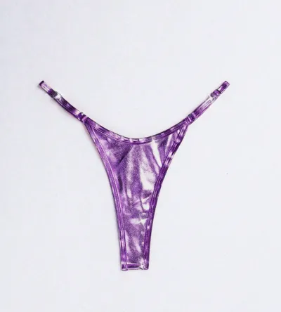 Women Sexy Solid Color Bright Bikini Bottom