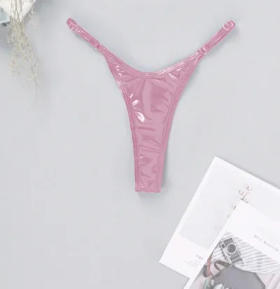 Women Sexy Solid Color Bright Bikini Bottom