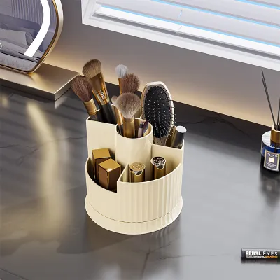 Fashion Rotating Desktop Cosmetic Storage Box Plastic Simple Style