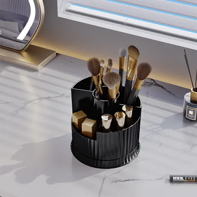 Fashion Rotating Desktop Cosmetic Storage Box Plastic Simple Style