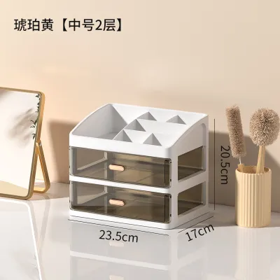 Transparent Multi-Layer Pull Out Cosmetic Storage Box for Home Organizer