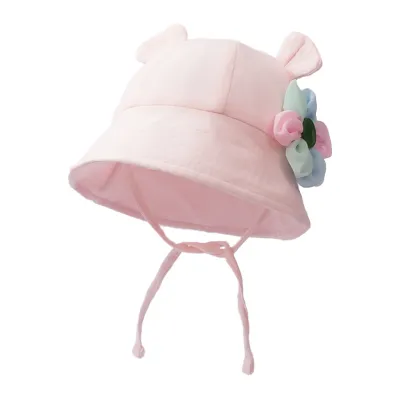 Kids Baby Boys and Girls Fashion Cute Breathable Floral Cotton Sun Dome Hat