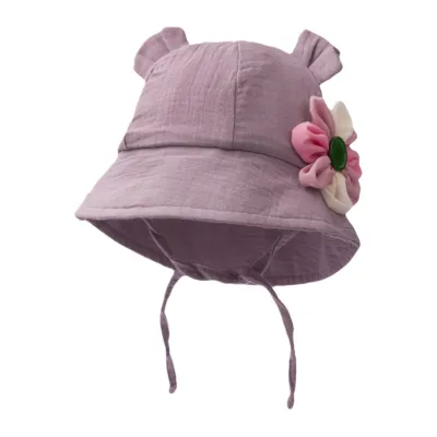 Kids Baby Boys and Girls Fashion Cute Breathable Floral Cotton Sun Dome Hat