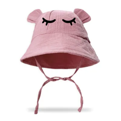 Kids Baby Boys Girls Fashion Cute Solid Color Breathable Cotton Dome Sun Hat