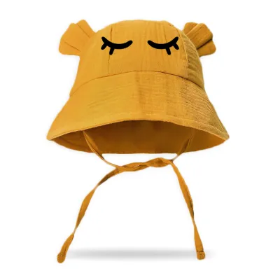 Kids Baby Boys Girls Fashion Cute Solid Color Breathable Cotton Dome Sun Hat