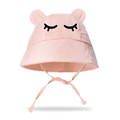 Kids Baby Boys Girls Fashion Cute Solid Color Breathable Cotton Dome Sun Hat