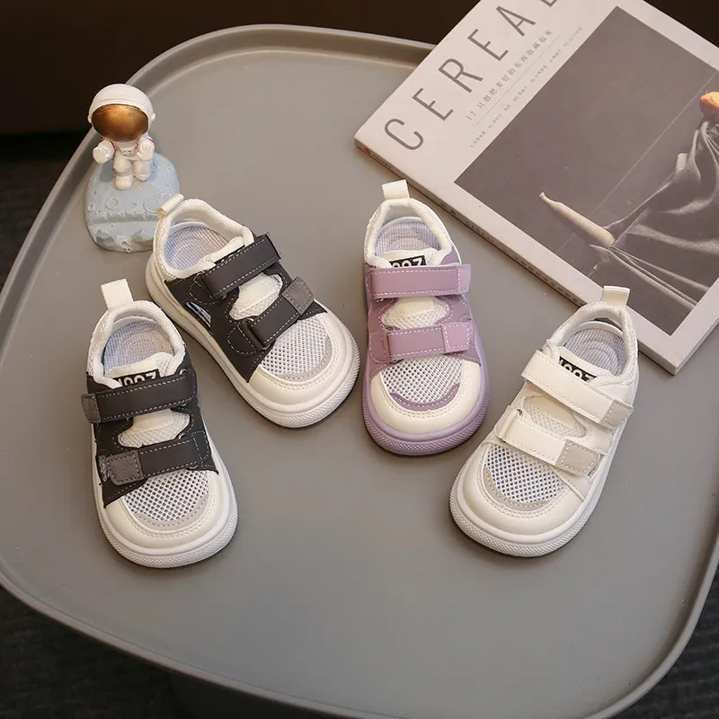 Kids Baby Boys Girls Fashion Casual Hollow Breathable PU Sandals Rubber Sole
